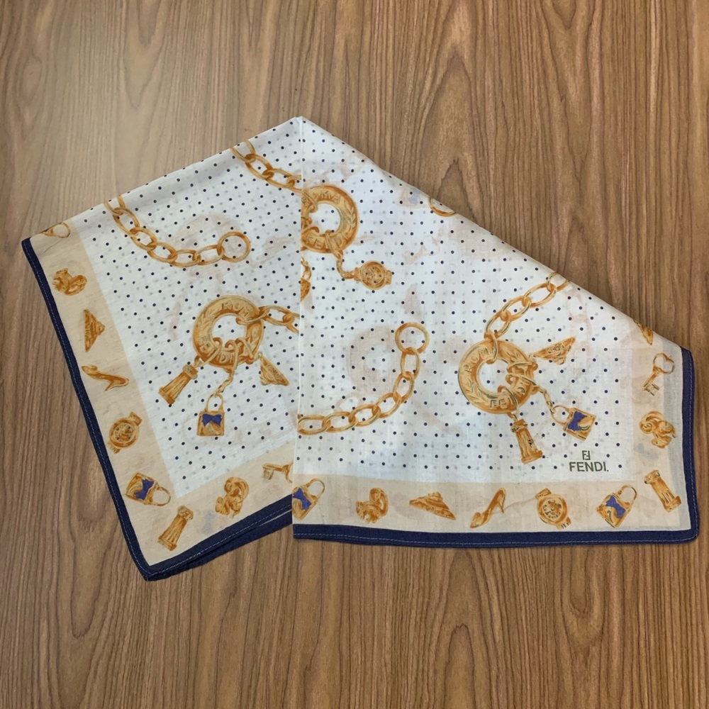 VTG FENDI Handkerchief  16” x 16”